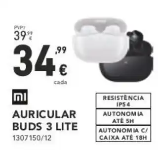 Radio Popular Xiaomi Auricular Buds 3 Lite promoção