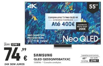 Radio Popular Samsung QLED 55" promoção