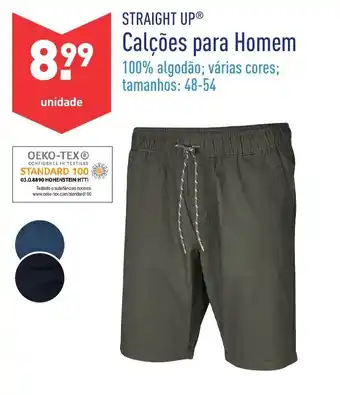 ALDI Straight up Calções para Homem promoção