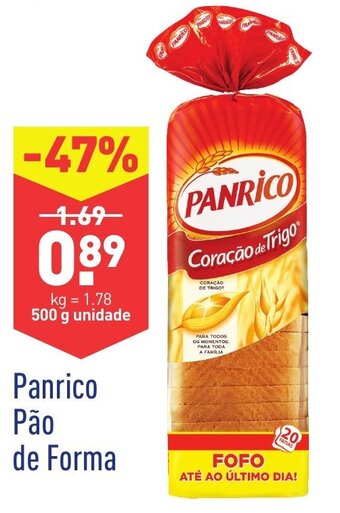 ALDI Panrico Pão de Forma 500g promoção