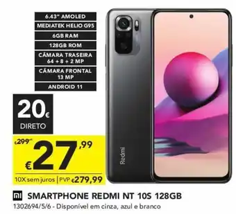 Radio Popular Smartphone Redmi NT 10S 128GB promoção