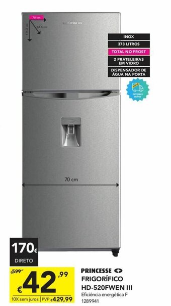 Radio Popular Princesse Frigorífico HD-520FWEN III promoção
