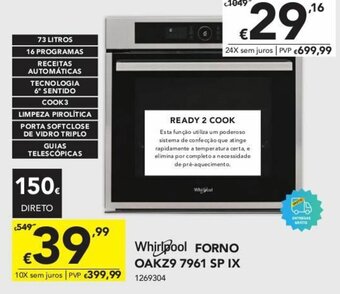 Whirlpool Forno OAKZ9 7961 SP IX