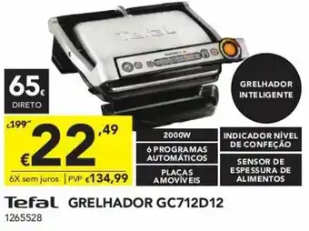 Radio Popular Tefal Grelhador GC712D12 promoção