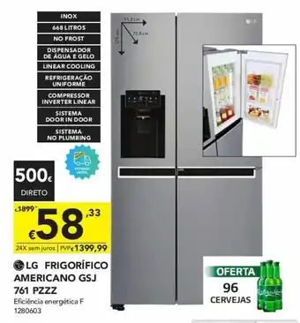 LG Frigorífico Americano GSJ 761 PZZZ