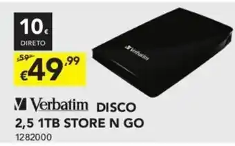 Verbatim Disco 2,5 1TB Sr\tore N GO
