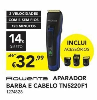 Radio Popular Rowenta Aparador Barba e Cabelo TN5220F1 promoção