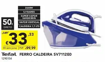 Radio Popular Tefal Ferro Caldeira SV7112E0 promoção