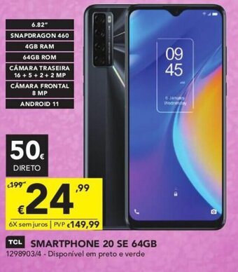 Radio Popular TCL Smartphone 20 SE 64GB promoção