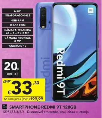 Radio Popular Smartphone Redmi 9T 128GB promoção