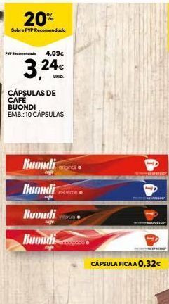 Continente Bom dia Cápsulas de café buondi promoção