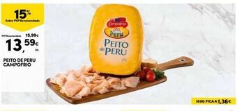 Continente Bom dia Presunto de peru campofrio promoção