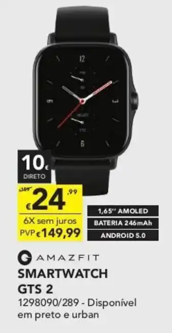 Radio Popular Smartwatch GTS 2 promoção