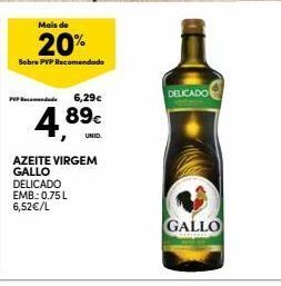 Continente Bom dia Azeite extravirgem gallo promoção