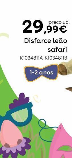 Toys R Us Disfarces de animais promoção