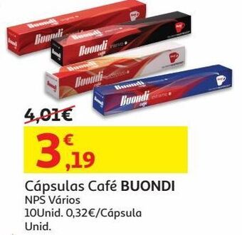 Auchan Cápsulas café buondi promoção