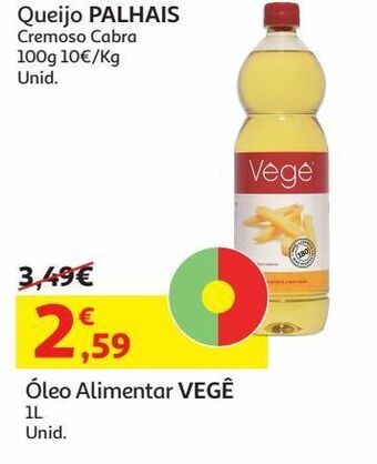 Auchan Óleo alimentar vegê 1l promoção