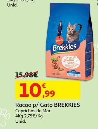 Auchan Ração gato brekkies caprichos do mar 4kg promoção