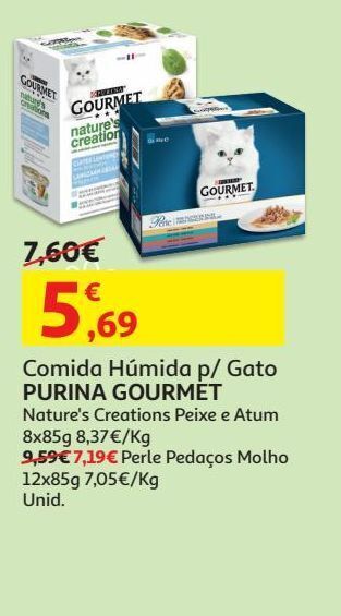 Auchan Comida húm gato gourmet perle promoção