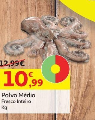 Auchan Polvo medio fresco inteiro kg promoção