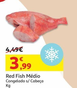 Auchan Red/fish medio congelado s/cabeça kg promoção