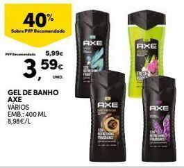 Gel de banho axe