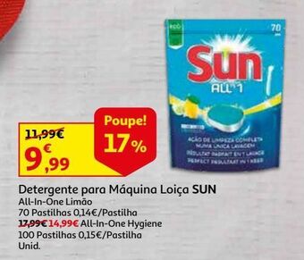 Auchan Detergente loiça máquina sun promoção