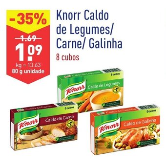 ALDI Knorr Caldo de Legumes/Carne/Galinha 80g promoção