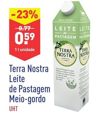 ALDI Terra Nostra Leite de Pastagem Meio-gordo 1L promoção