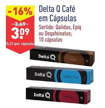 ALDI Delta Q Café em Cápsulas 10cápsulas promoção