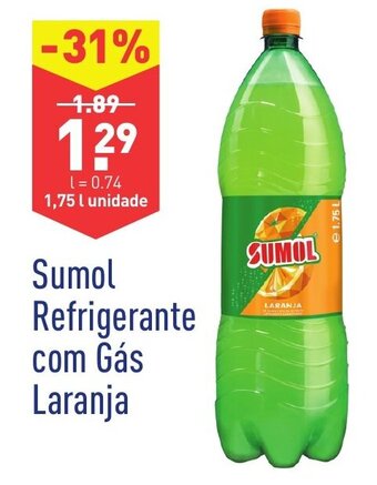 Sumol Refrigerante com Gás Laranja 1,75L