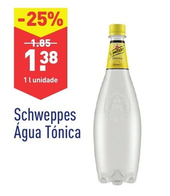 ALDI Schweppes Água Tónica 1L promoção