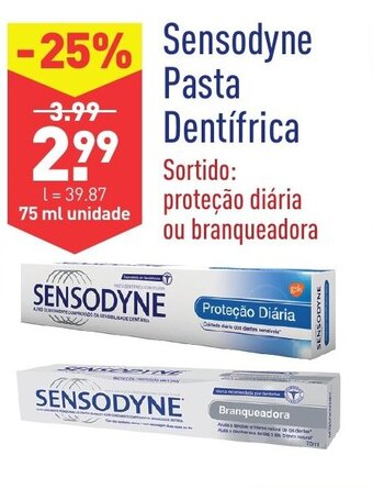 ALDI Sensodyne Pasta Dentífrica 75ml promoção