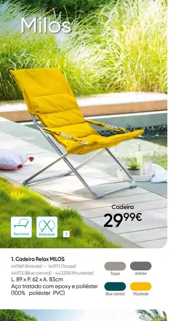 Cadeira Relax Milos L. 89 x P. 62 x A. 83cm