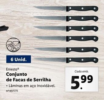 Lidl Facas ernesto promoção