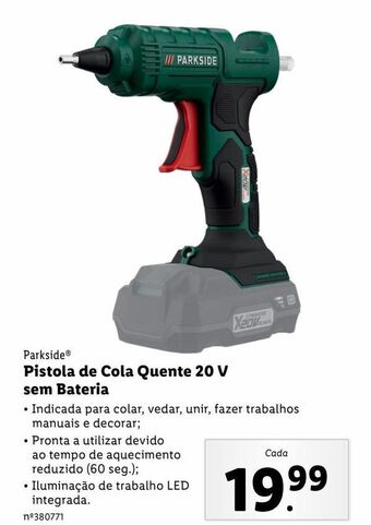 Lidl Pistola de cola parkside promoção