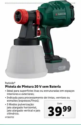 Lidl Pistola de pintura parkside promoção