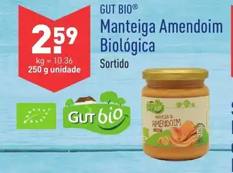 ALDI Gut Bio Manteiga Amendoin Biológica 250g promoção