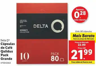Lidl Cápsulas de café delta promoção