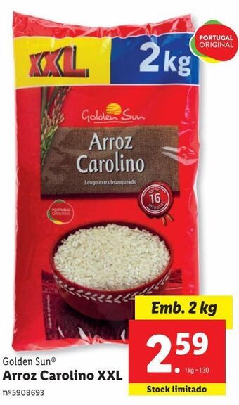 Lidl Arroz golden sun promoção