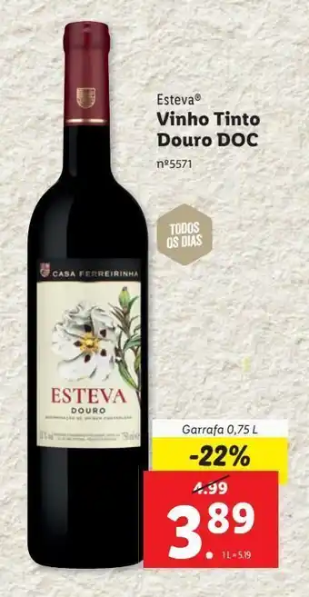 Lidl Vinho tinto esteva promoção