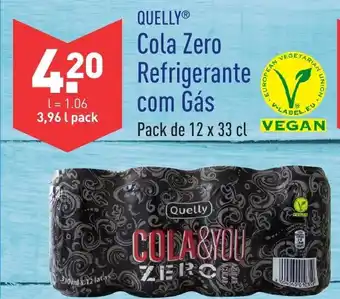 ALDI Quelly Cola Zero Refrigerante com Gás 12x33cl promoção