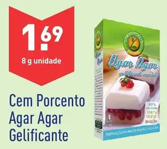 Cem Porcento Agar Agar Gelificante 8g