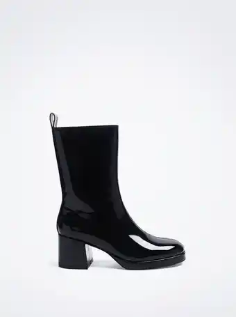 Botas vinil com tacão, preto