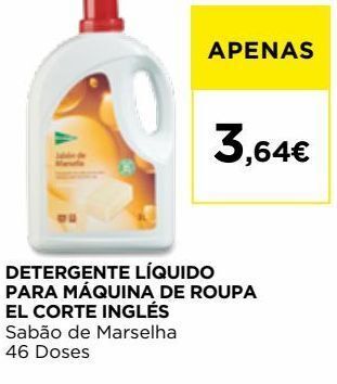 El Corte Inglés Detergente líquido el corte inglés promoção