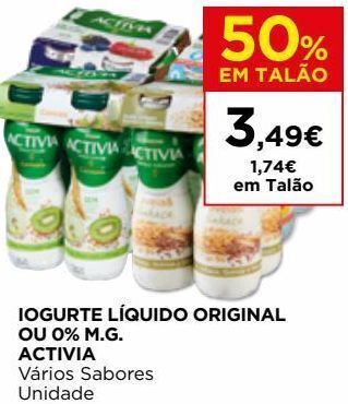 Iogurte para beber activia
