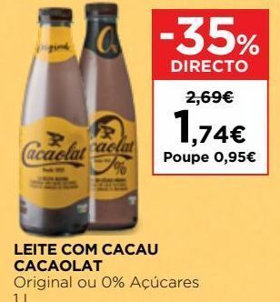 El Corte Inglés Chocolate com leite cacaolat promoção