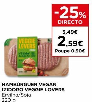 El Corte Inglés Hamburguer vegetal izidoro promoção