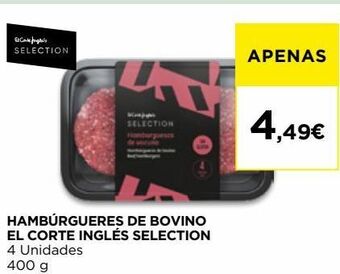 El Corte Inglés Hambúrguer bovino el corte inglés promoção