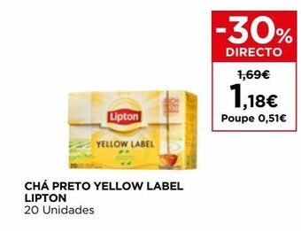 El Corte Inglés Chá preto lipton promoção